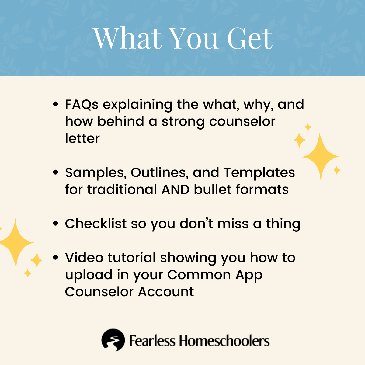 Part of Homeschool Counselor Letter Template