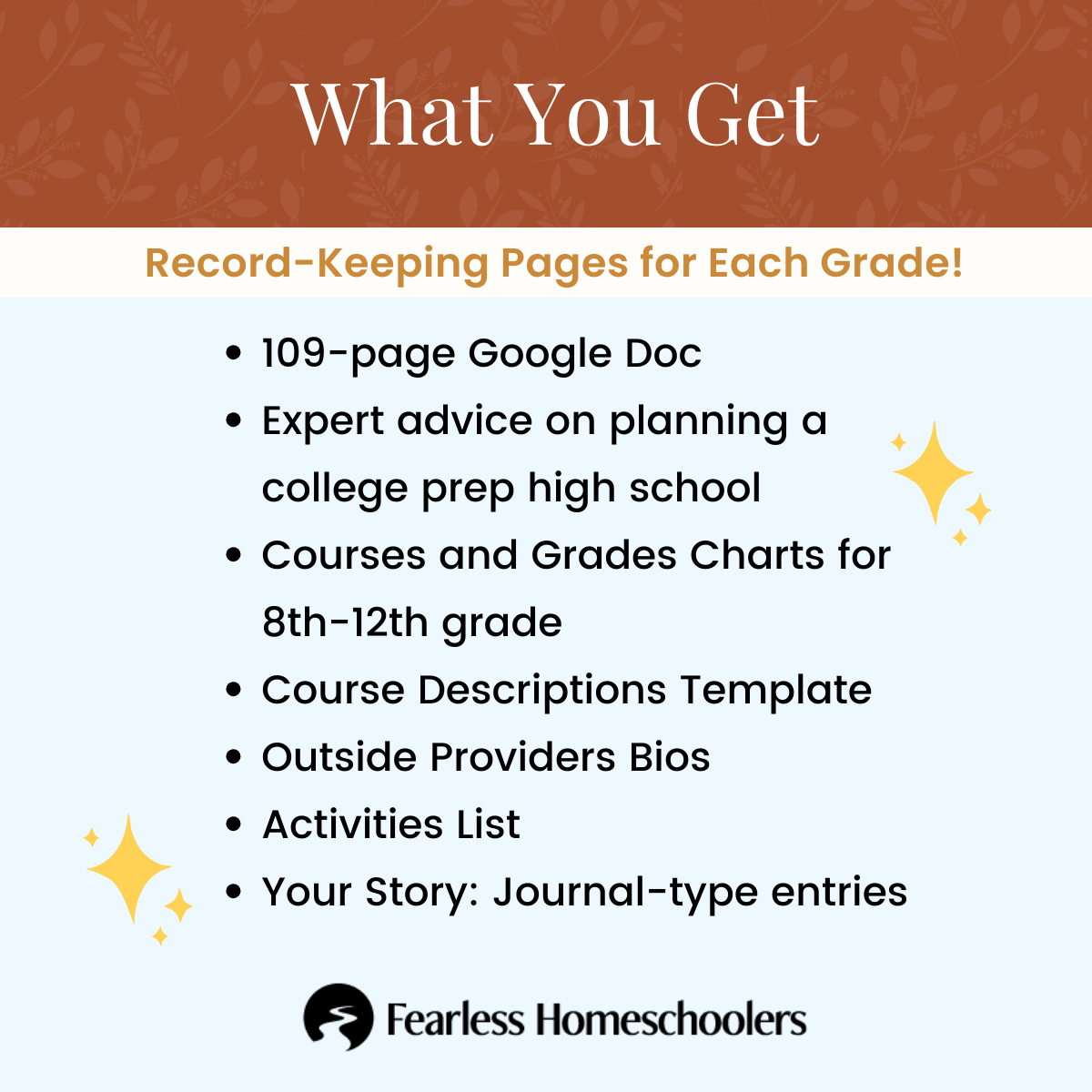 Homeschool Record Keeper & Planner for Co-ops Includes