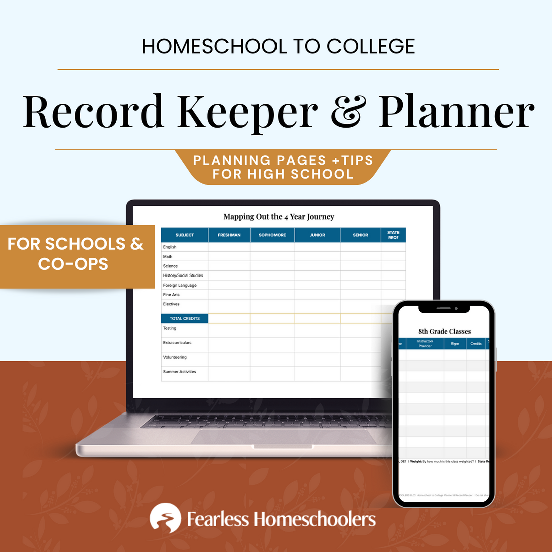 Homeschool Homeschool Record Keeper &amp; Planner for Co-ops