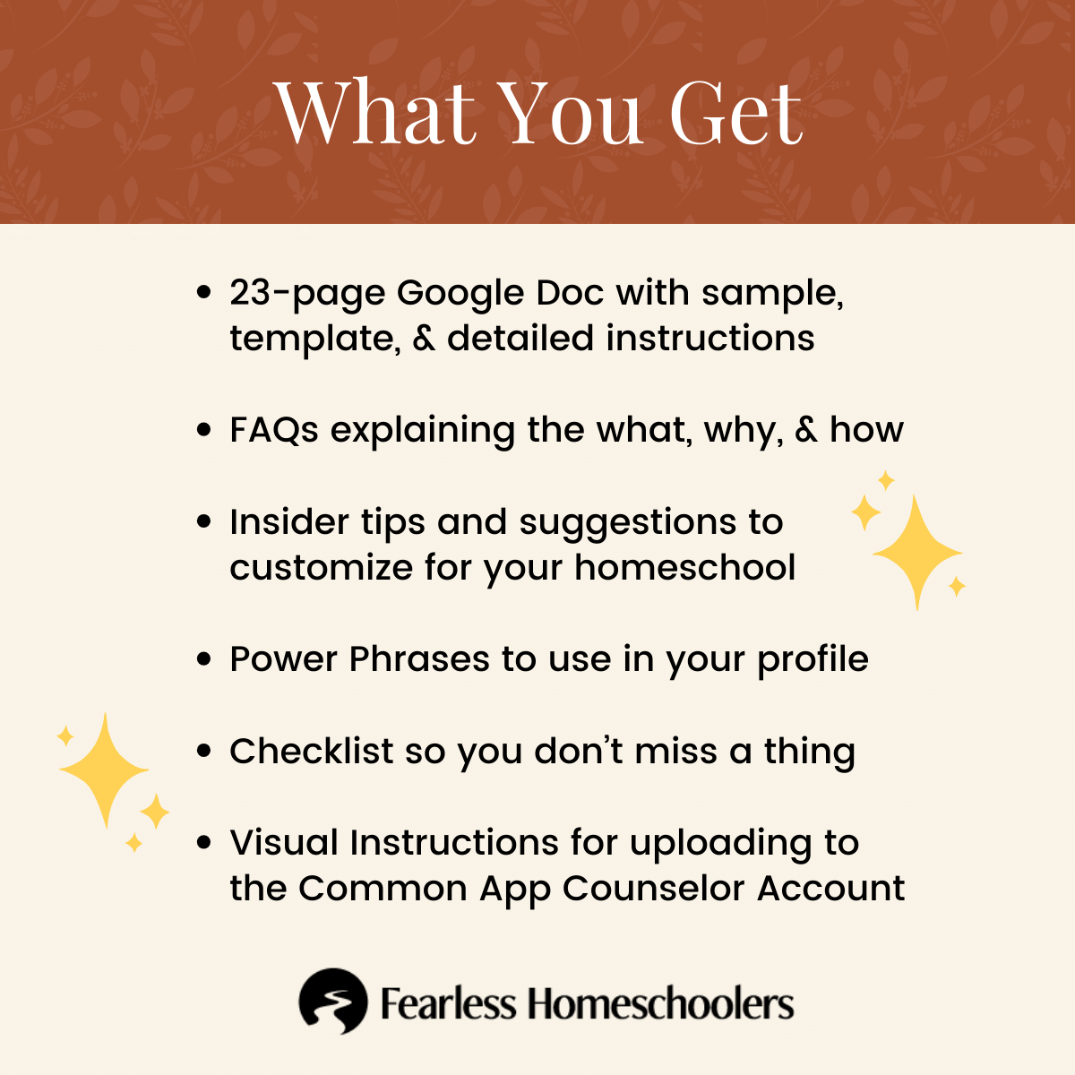 Homeschool School Profile Template for co-ops Includes