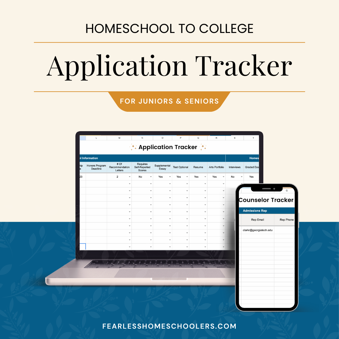 Co-op Edition: Homeschool to College Application Tracker