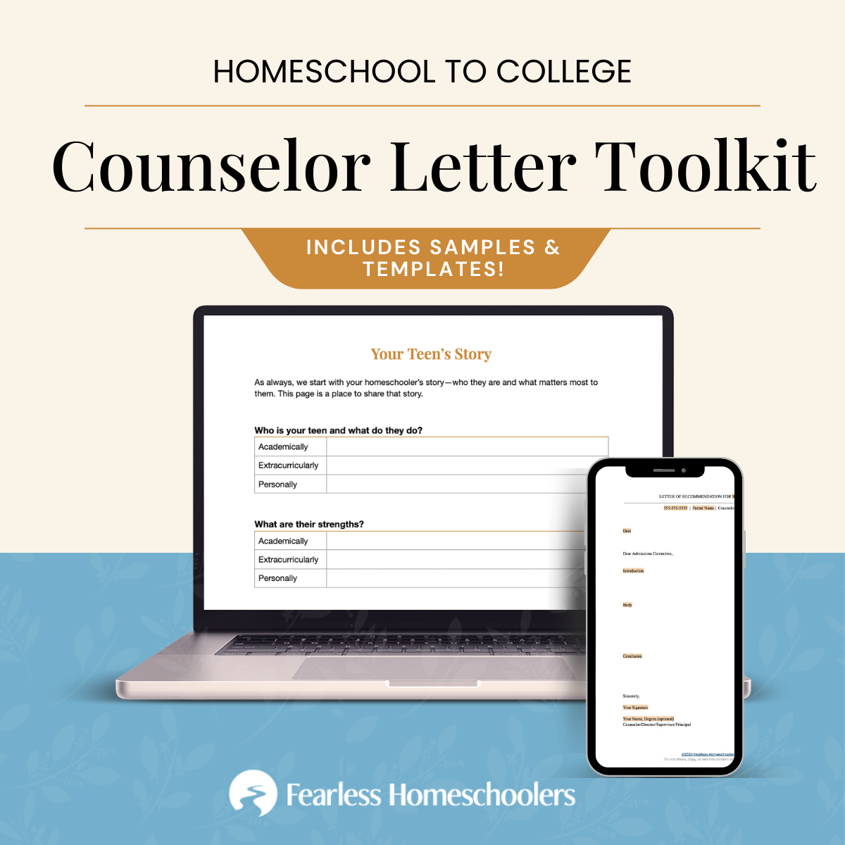Homeschool Counselor Letter Template Toolkit