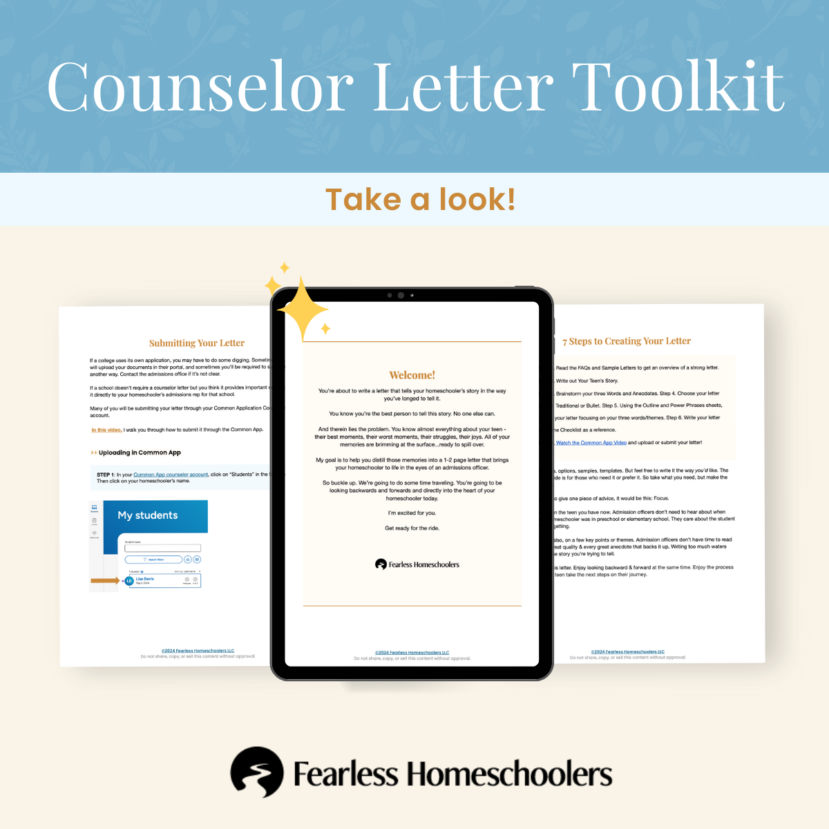 Homeschool Counselor Letter Template  samples