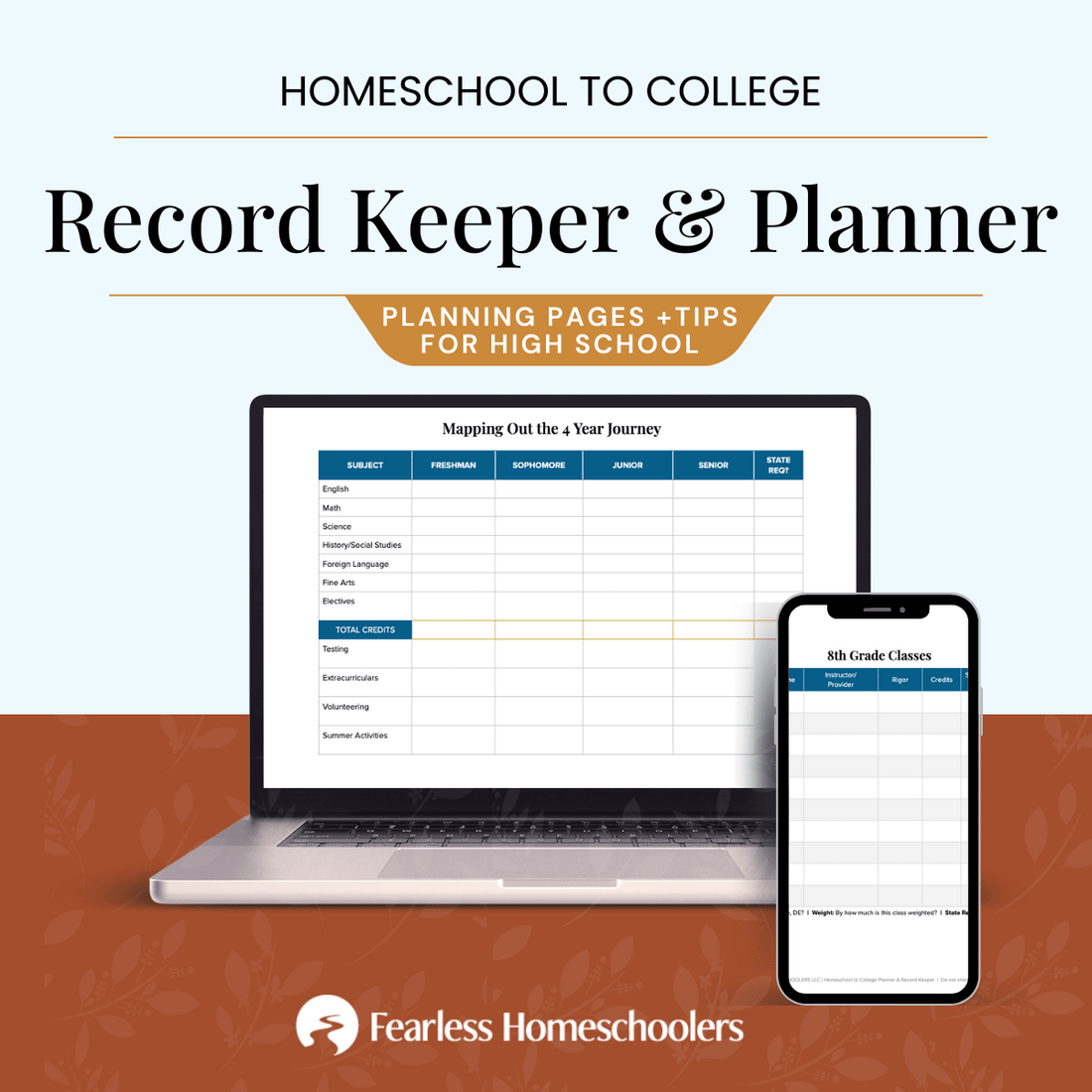 Homeschool High School Record Keeper and Planner