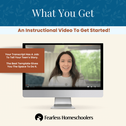 Homeschool Transcript Template Toolkit with How-to video