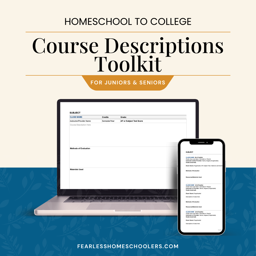 Co-op Edition Homeschool to College: Course Descriptions Toolkit