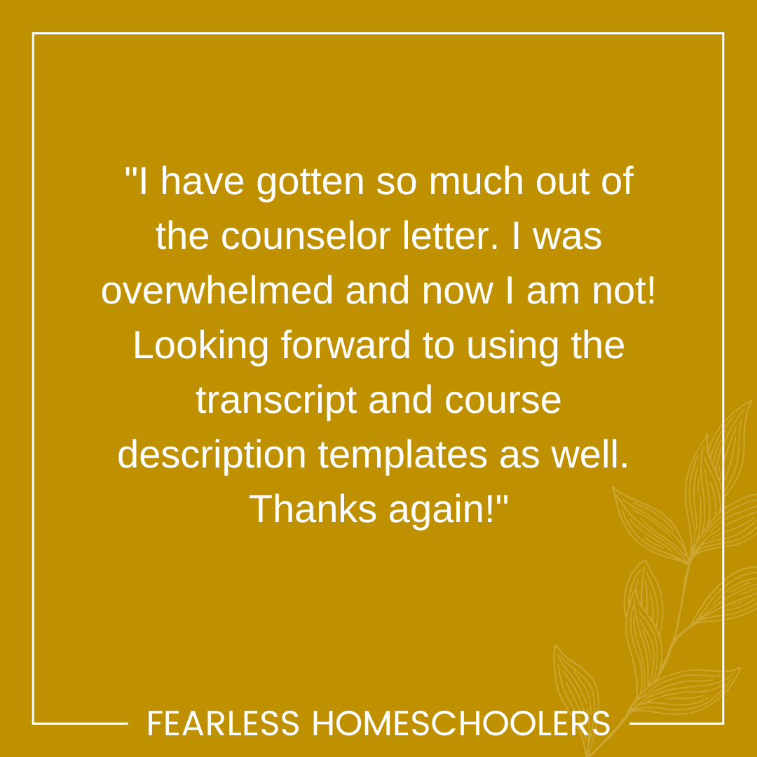 Homeschool to College: Counselor Letter Toolkit